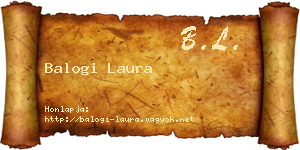 Balogi Laura névjegykártya